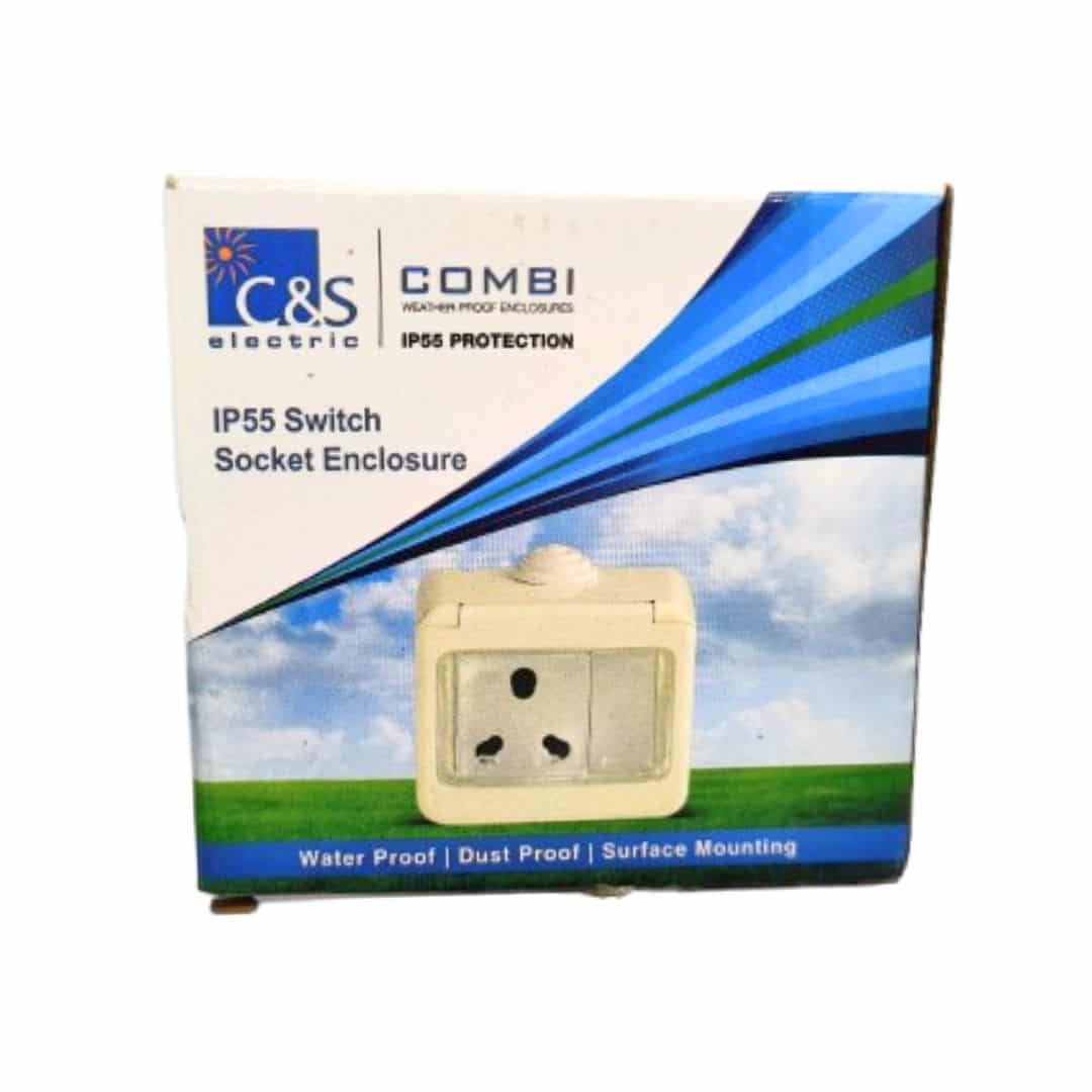 C&S Combi 6/16A Switch Socket Water Proof Enclosure Box IP55