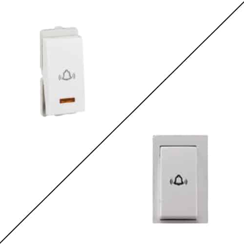 Schneider Livia 10A 1 Way Modular Bell Push Switch White