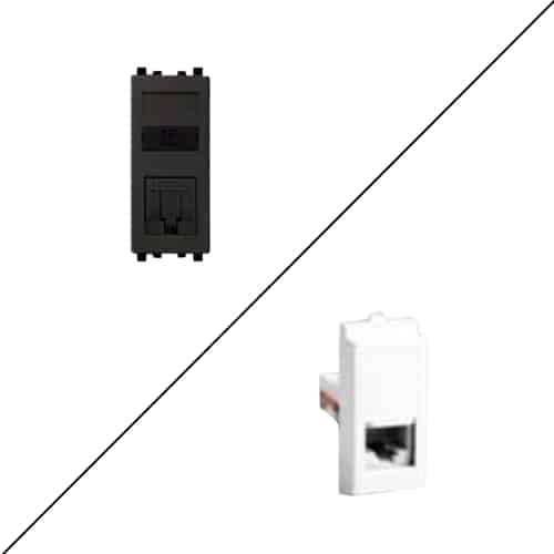 Schneider ZENcelo Cat6 Modular RJ45 Computer Socket with Shutter 1M