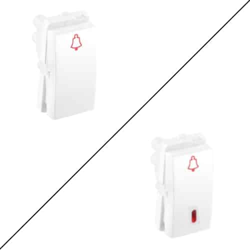 Honeywell MK EVO 6A 1 Way Modular Bell Push Switch White