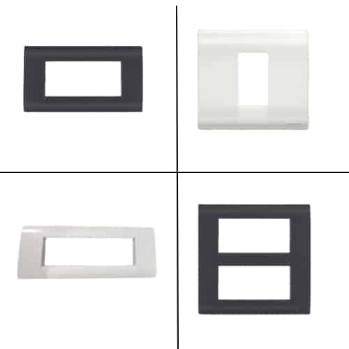 Honeywell MK Blenze Plus Modular Plate Cover + Frame? - 3M, Synthetic Chalk White
