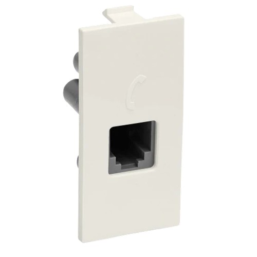 Legrand Britzy Modular RJ11 Telephone Socket 1M White