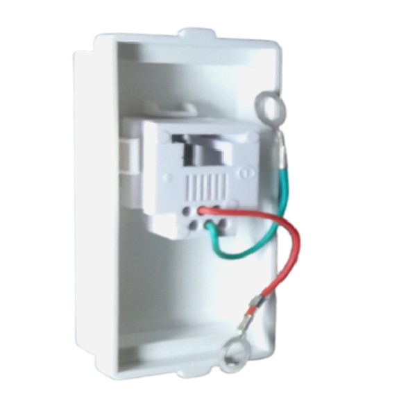Honeywell MK Midas Modular RJ11 Telephone Socket with Shutter 1M White SS2690