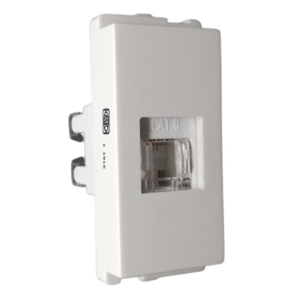 Honeywell MK Midas Cat6 Modular RJ45 Computer Socket 1M White SS2693