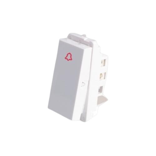 Honeywell MK Midas 6A 1 Way Modular Bell Push Switch 1M White SS2605BA
