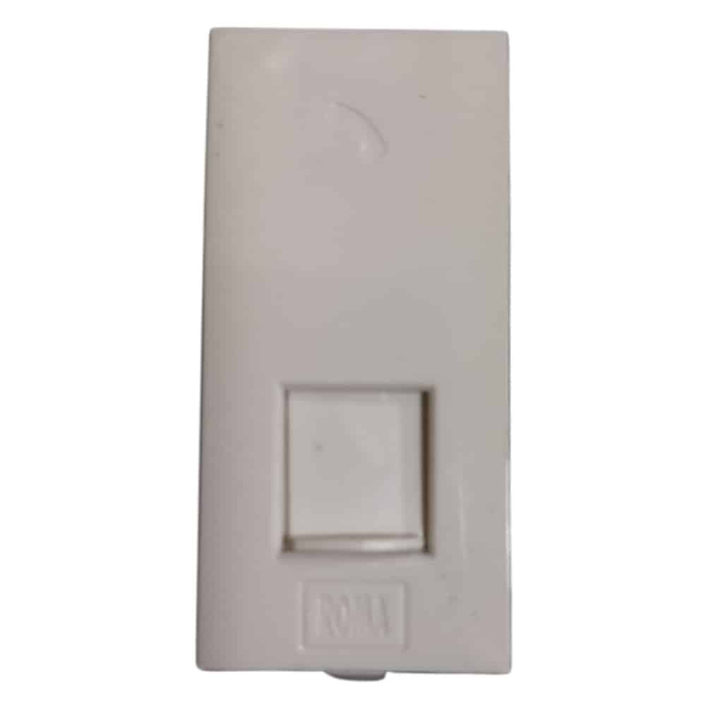 Anchor Roma Classic Modular RJ11 Telephone Socket with Shutter 1M White 20857