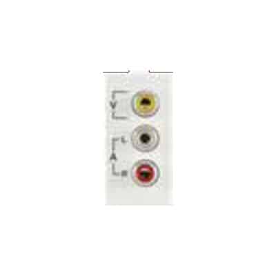 Anchor Roma Classic Modular Audio Video Socket 1M White 20471
