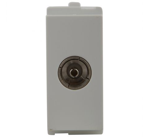 Schneider Opale Modular TV Coaxial Socket  1M White X4500WH