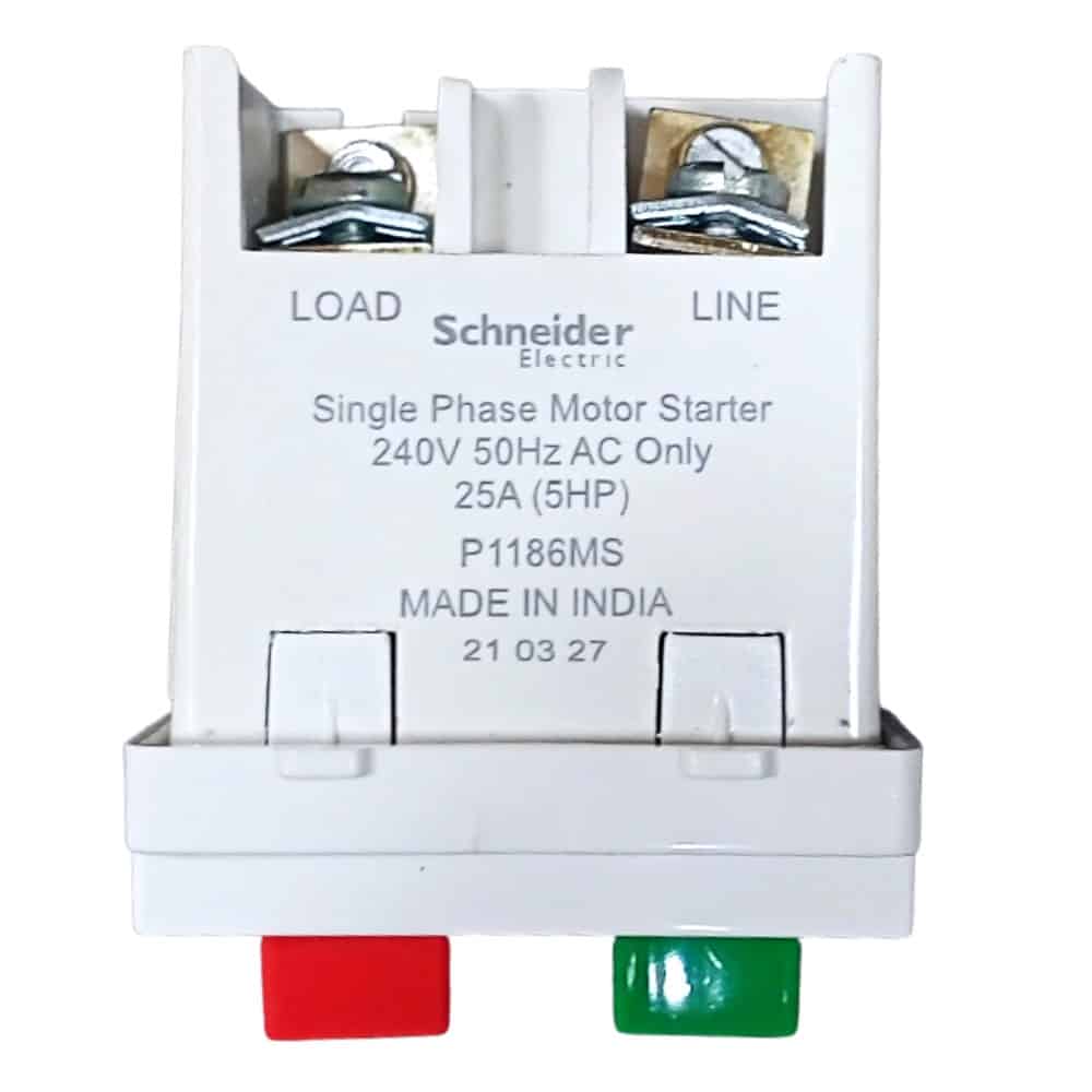Schneider Livia 25A Modular Motor Starter  Switch 2M White P1186MS