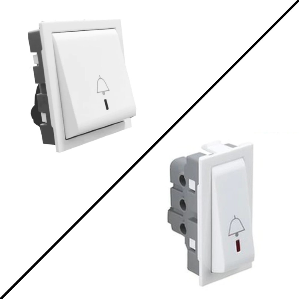 Legrand Britzy 6A Modular Bell Push Switch with Indicator White