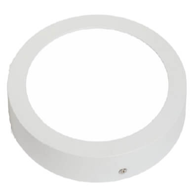 RLF 8W LED Panel Light Warm White Round Surface Type Complete Unit RPLRS8WW