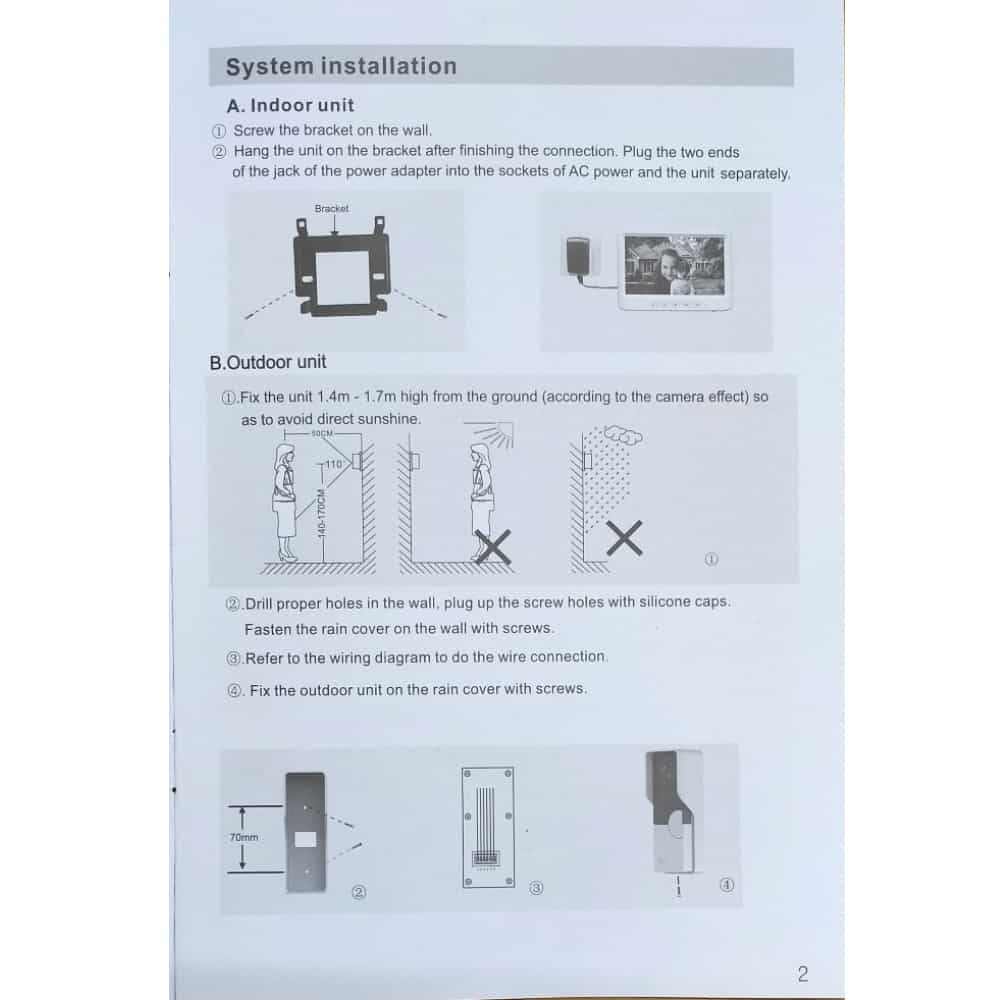Honeywell 7 inch Video Door Phone i-Shield with ABS Housing ME-RD7W4D-NC