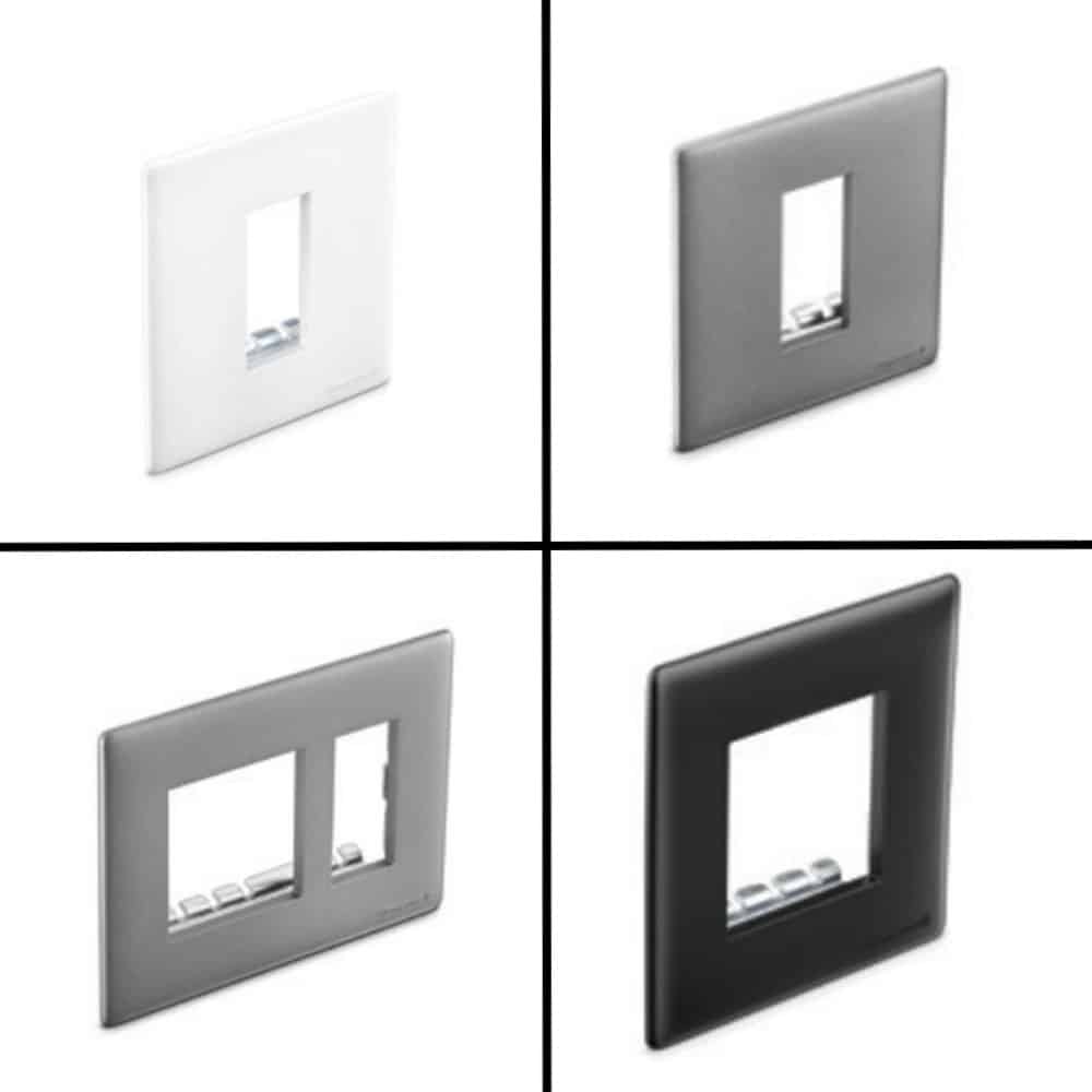 Honeywell MK Horizon Modular Front Plate Cover + Frame - 18M, Jet Black
