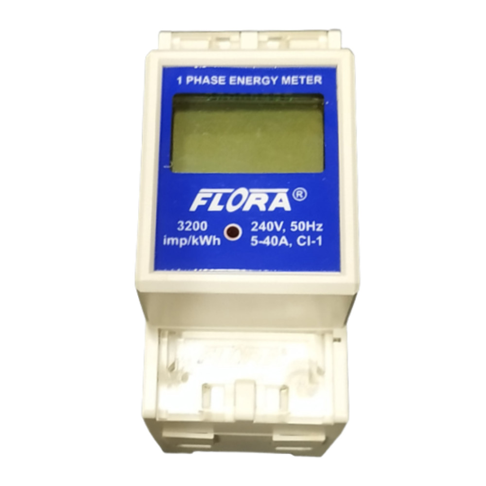 Flora 5-40A 1 Phase kWh Electric Sub Meter Channel Type