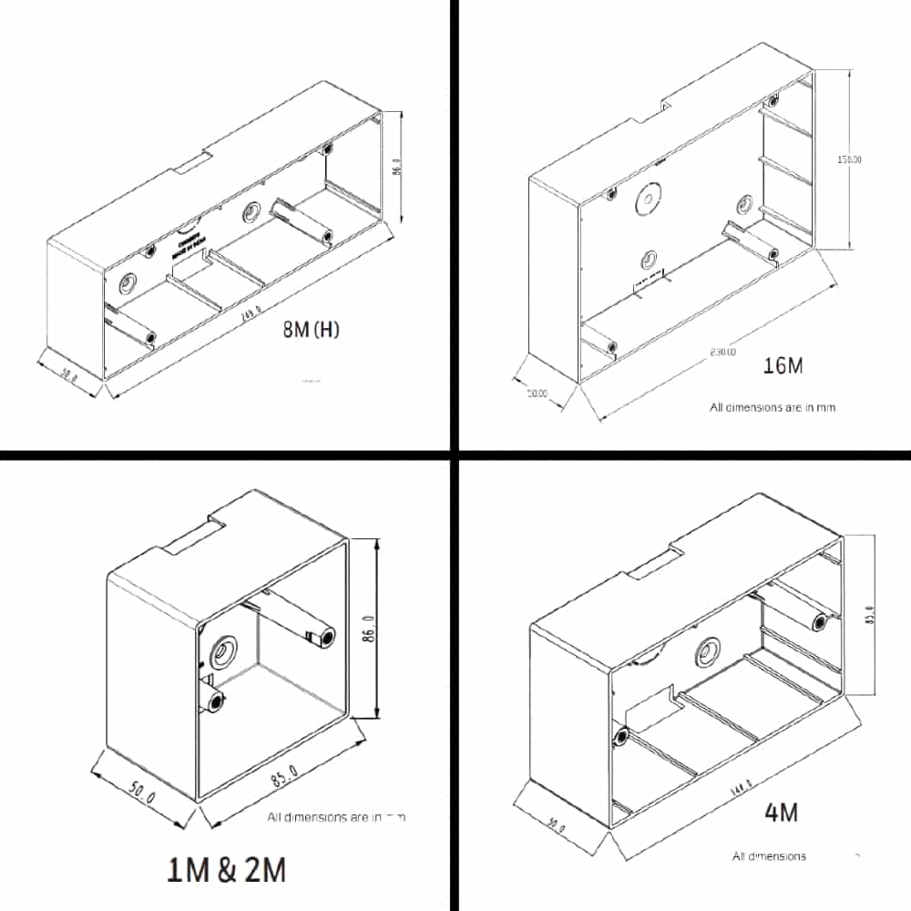 Honeywell MK Modular Surface PVC Boxes White