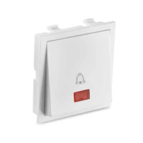 Honeywell Impact 6A Modular Bell Push Switch White - With Indicator, 2M