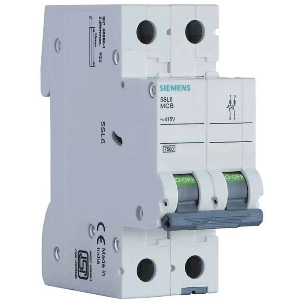 Siemens Betagard MCB 7.5kA - C-Curve, 25A, 2 Pole