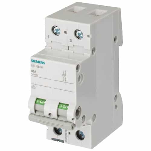 Siemens Betagard Isolator 5TL1 - 63A, 2 Pole