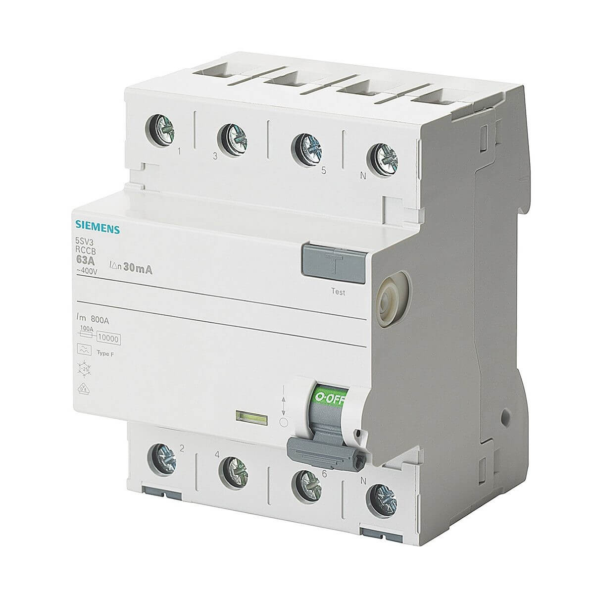 Siemens Betagard RCCB AC 5SV4 - 80A, 4 Pole, 300mA
