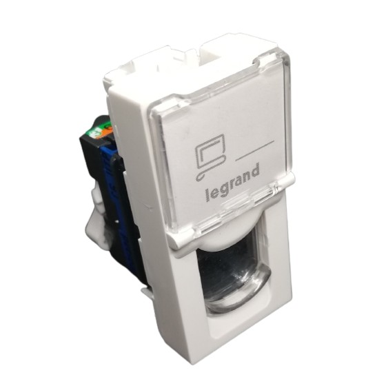 Legrand Myrius Modular RJ45 Computer Socket 1M White - Cat6