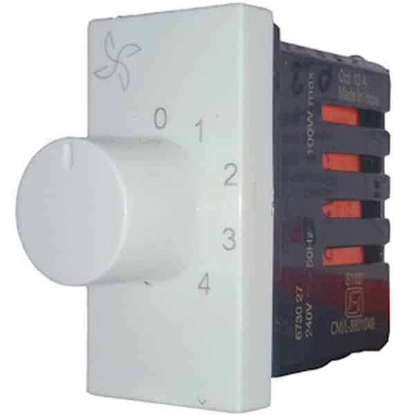 Legrand Myrius Modular Step Fan Regulator 100W White - 1M