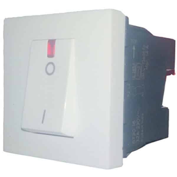 Legrand Myrius Modular Switch White - 32A DP, 1 Way, With Indicator, 2M