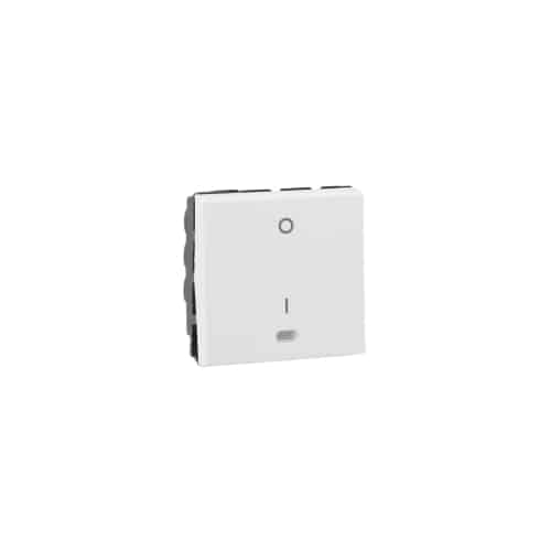 Legrand Myrius Modular Switch White - 20A DP, 1 Way, With Indicator, 2M