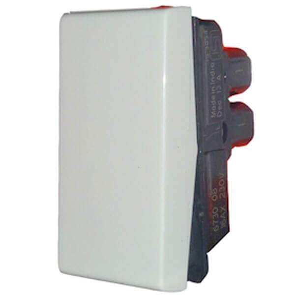 Legrand Myrius Modular Switch White - 16A, 1 Way, Without Indicator, 1M