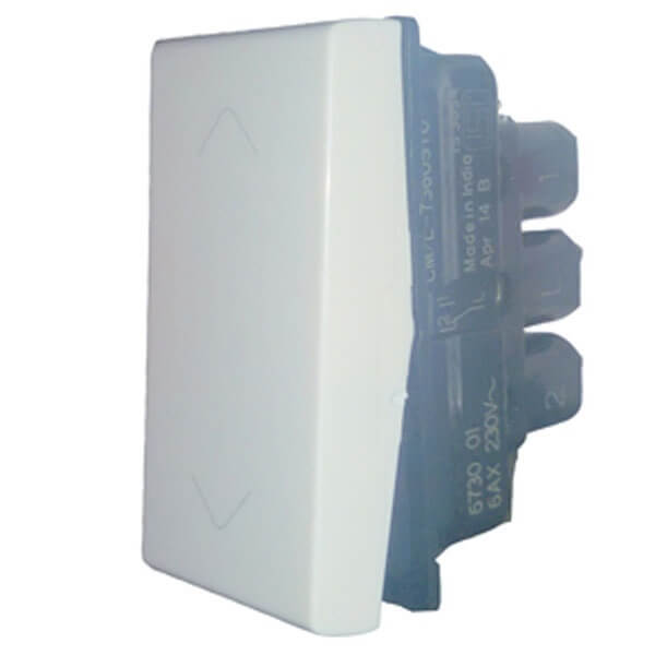 Legrand Myrius Modular Switch White - 6A, 2 Way, Without Indicator, 1M