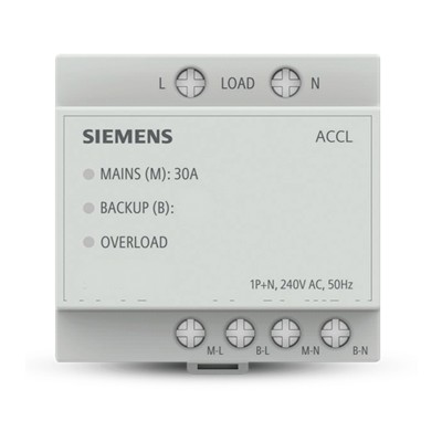 Siemens Sinova 30A 1 Phase Automatic Changeover Switch ACCL - 20A