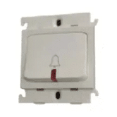 Legrand Mylinc 6A 1 Way Modular Bell Push Switch White - With Indicator, 2M