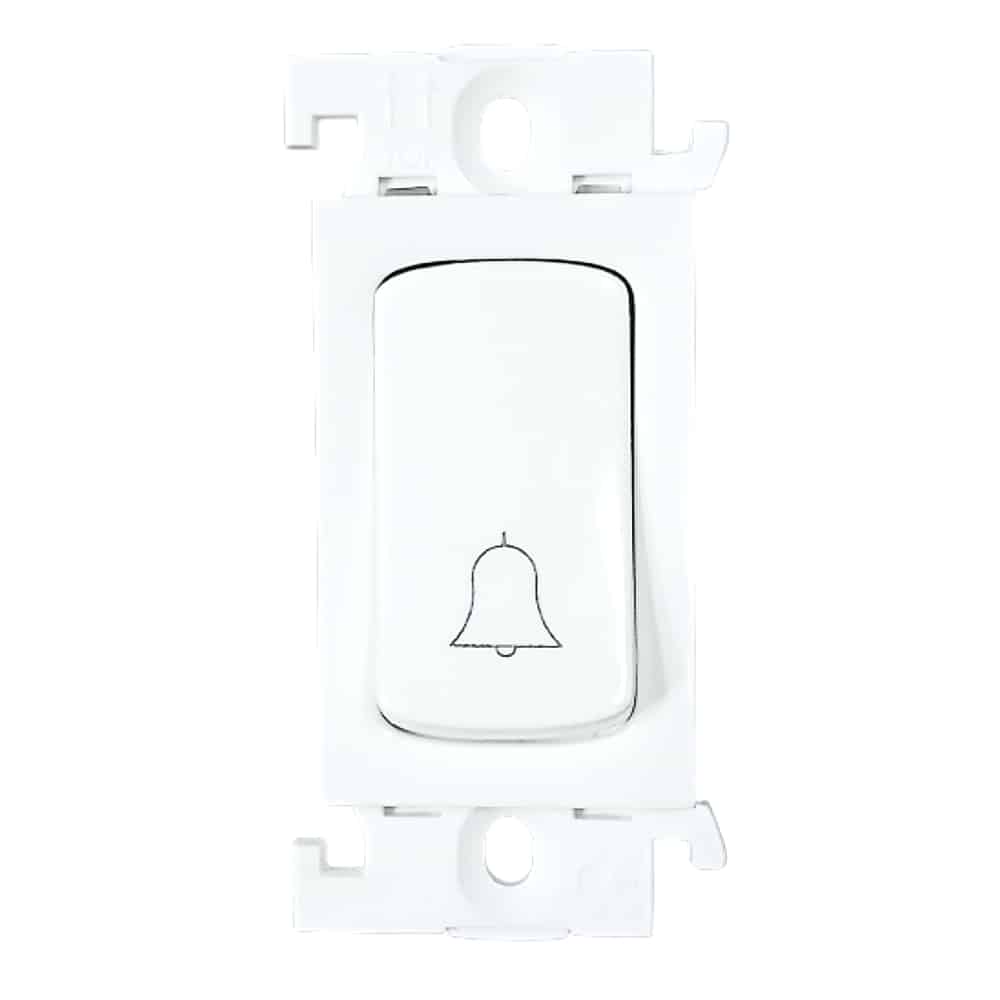 Legrand Mylinc 6A 1 Way Modular Bell Push Switch White - Without Indicator, 1M