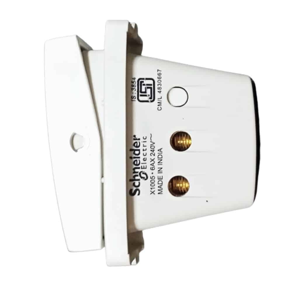 Schneider Opale 6A 1 Way Modular Bell Push Switch White