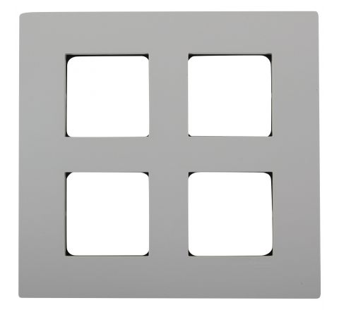 Schneider Opale Modular Plate Cover + Frame White - 8M (S)