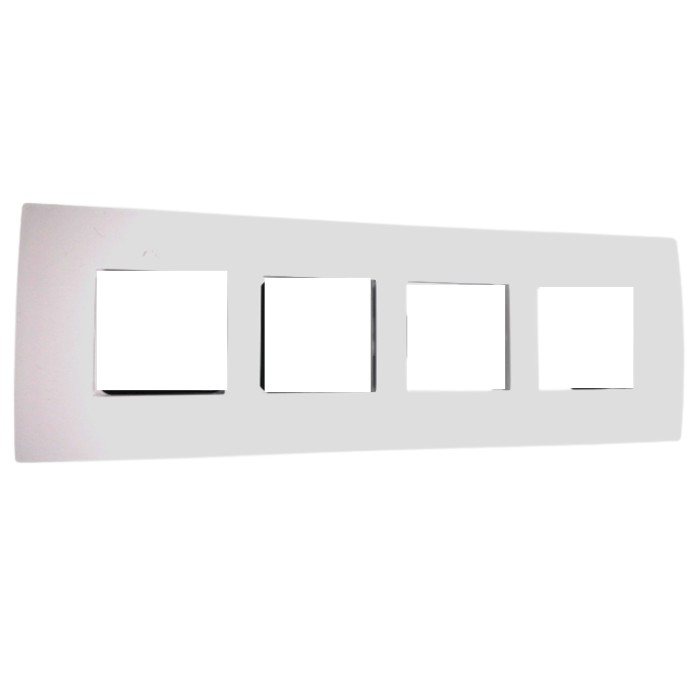 Schneider Opale Modular Plate Cover + Frame White - 8M (H)