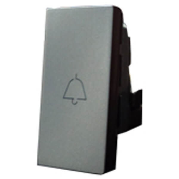 Legrand Arteor 6A 1 Way Modular Bell Push Switch - 1M, Magnesium