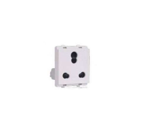 Schneider Livia Modular Socket with Shutter 2M White - 10A/16A 3 Pin