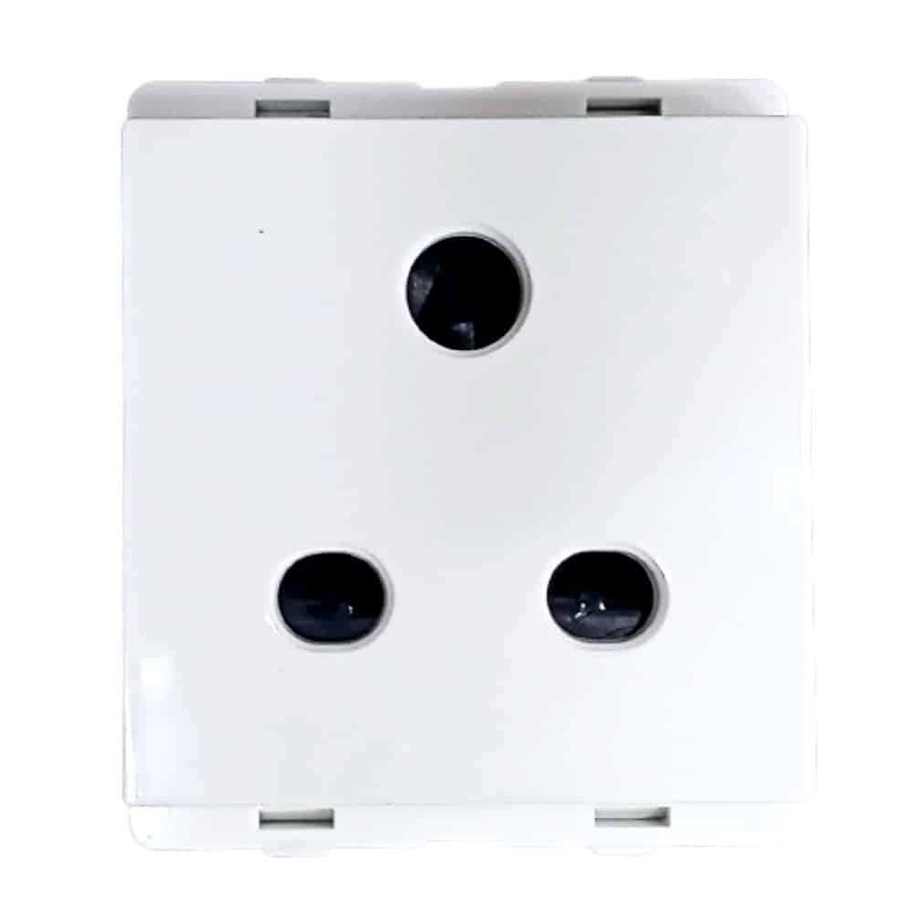 Schneider Livia Modular Socket with Shutter 2M White - 10A 3 Pin