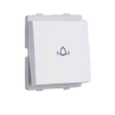 Schneider Livia 10A 1 Way Modular Bell Push Switch White - Without Indicator, 2M