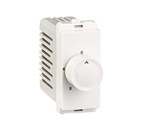 Schneider Livia Modular Fan Regulator White - Step, 1M