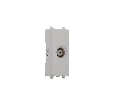 Schneider ZENcelo Modular TV Coaxial Socket 1M - White