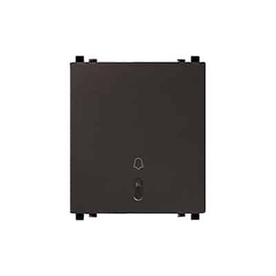 Schneider ZENcelo 6A 1 Way Modular Bell Push Switch - 2M, Dark Grey