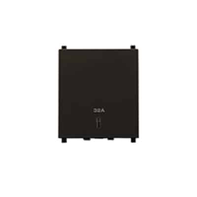 Schneider ZENcelo Modular Switch - 32A DP, 1 Way, With Neon Indicator, 2M, Dark Grey