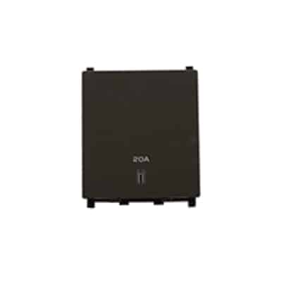 Schneider ZENcelo Modular Switch - 20A DP, 1 Way, With Neon Indicator, 2M, Dark Grey