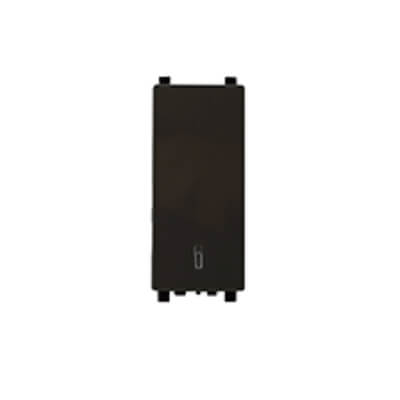 Schneider ZENcelo Modular Switch - 6A, 2 Way, With Indicator, 1M, Dark Grey