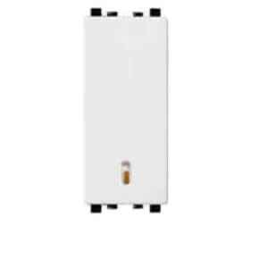 Schneider ZENcelo Modular Switch - 16A, 1 Way, With Indicator, 1M, White