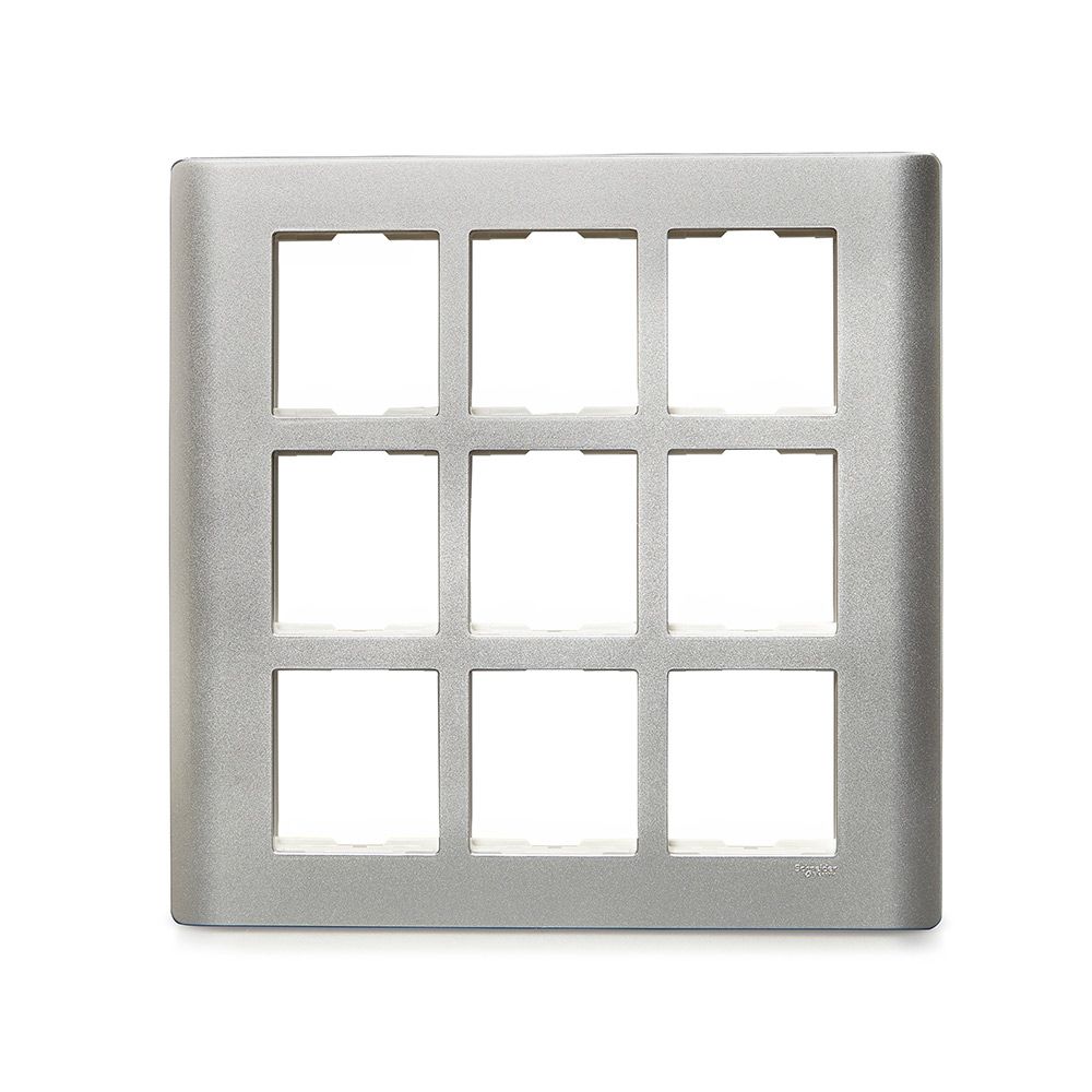 Schneider ZENcelo Modular Plate Cover + Frame? - 18M, Satin Silver