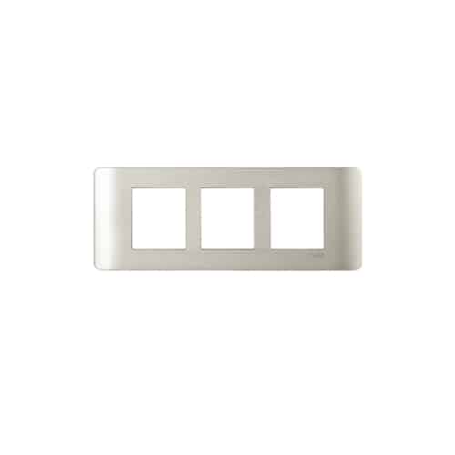 Schneider ZENcelo Modular Plate Cover + Frame? - 6M, Satin Silver