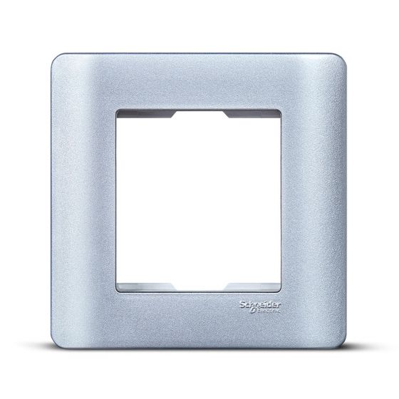 Schneider ZENcelo Modular Plate Cover + Frame? - 2M, Satin Silver