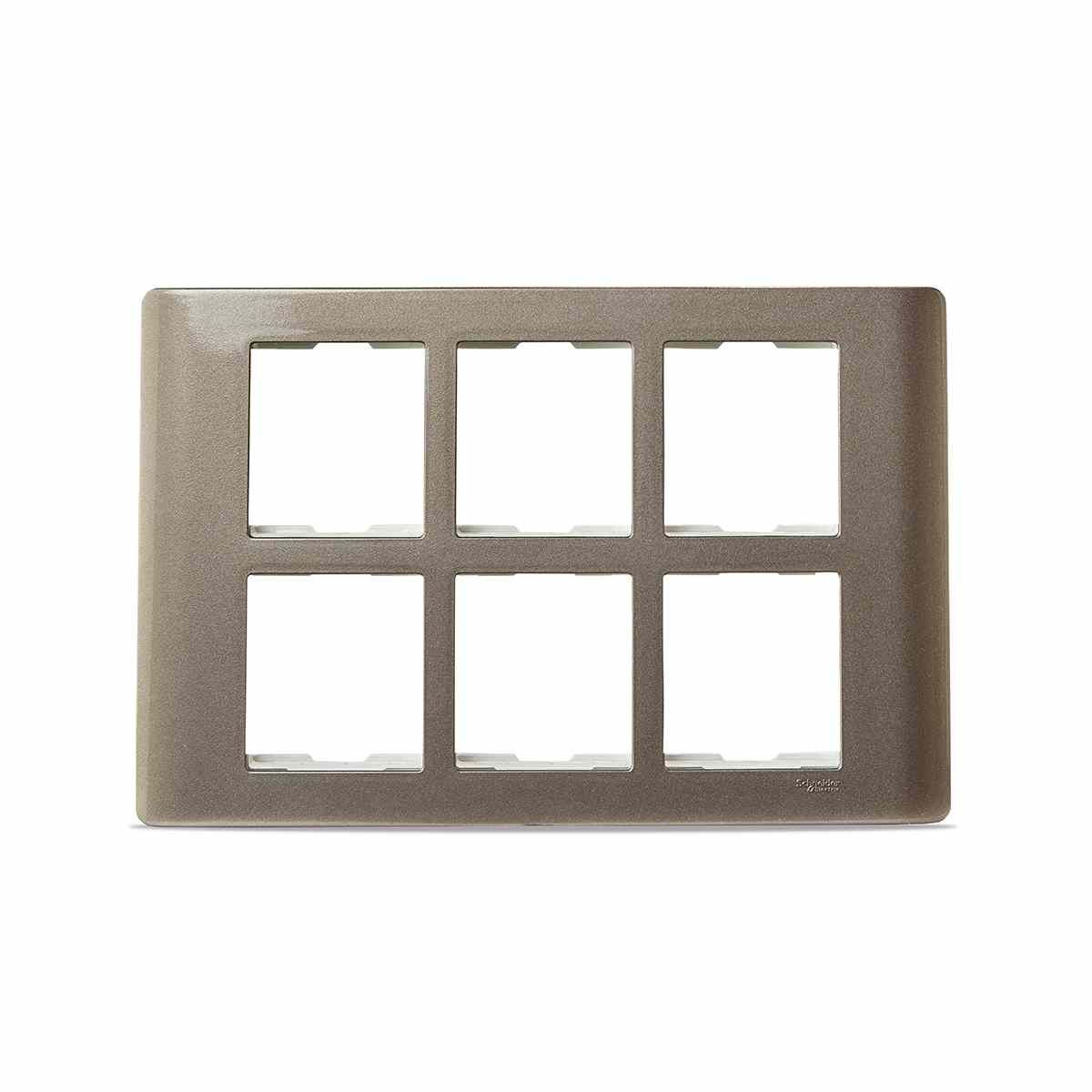 Schneider ZENcelo Modular Plate Cover + Frame? - 12M, Silver Bronze
